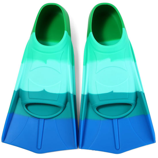 Picture of Foyinbet Kids Swim Fins,Short Kids Fins Youth Swimming Flippers for Lap Swimming Training for Children Girls Boys Beginner Large