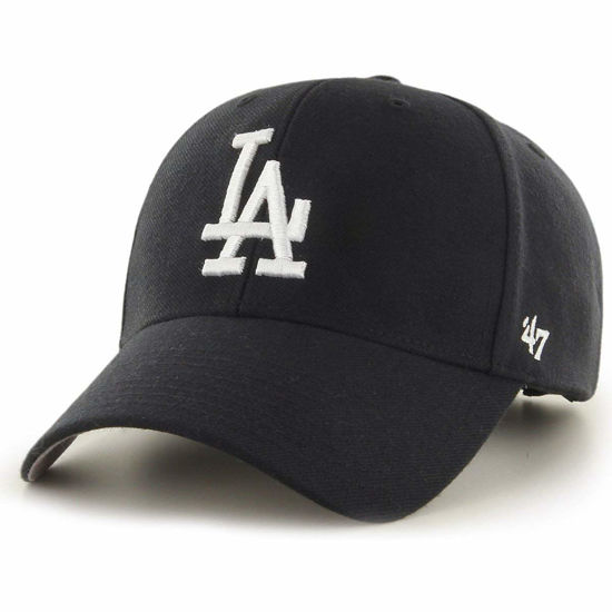 Picture of '47 Brand Los Angeles LA Dodgers MVP Hat Cap Velcro-back Adjustable Black/White