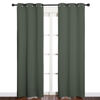 Picture of NICETOWN Thermal Curtains for Kids Room, Window Treatment Thermal Insulated Solid Grommet Blackout Drape Panels for Bedroom (Dark Mallard, Set of 2, 34 by 84 inches)