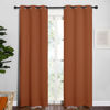 Picture of NICETOWN Halloween Blackout Draperies Curtains for Girls Room, Nursery Essential Thermal Insulated Grommet Top Blackout Panels (Burnt Orange, 1 Pair, 34 x 84 inches)