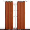 Picture of NICETOWN Halloween Blackout Draperies Curtains for Girls Room, Nursery Essential Thermal Insulated Grommet Top Blackout Panels (Burnt Orange, 1 Pair, 34 x 84 inches)