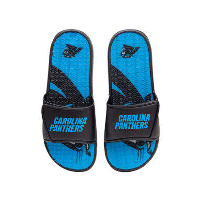 Picture of FOCO Carolina Panthers NFL Mens Wordmark Gel Slides - S