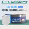 Picture of Coldest Dog Bowl - Anti Rust Metal & Non Slip Dog Bowls Large, Spill Proof Heavy Duty 3 Layers Insulated Dog Bowl - Food and Water Bowl for Dogs, Cats & Pets, Dishwasher Safe (64 oz, Into The Beyond)