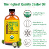 Picture of Seven Minerals New 16 fl oz Glass Bottle Castor Oil Organic Cold Pressed Unrefined Glass Bottle Pack - 100% Pure USDA Certified Organic Hexane Free