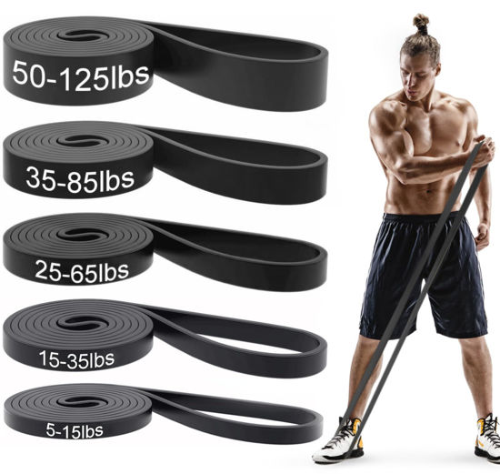 Picture of Pull Up Bands, Resistance Bands, Pull Up Assistance Bands Set for Men & Women, Exercise Workout Bands for Working Out, Body Stretching, Physical Therapy, Muscle Training - Black