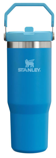 Picture of Stanley IceFlow Stainless Steel Tumbler - Vacuum Insulated Water Bottle for Home, Office or Car Reusable Cup with Straw Leak Resistant Flip Cold for 12 Hours or Iced for 2 Days, Azure, 30 OZ / 0.89 L