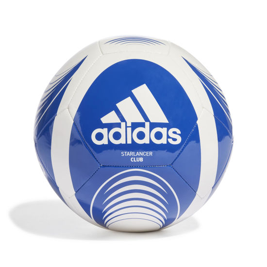 Picture of adidas Unisex Starlancer Club Soccer Ball, Team Royal Blue/White/White, 3