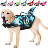 Picture of EMUST Dog Life Vests, Dog Floats for Swimming, Boat, Pool, Ripstop Dog Life Jacket with High Buoyancy and Lift Handle for Small and Medium Breeds, (M,Blue Camouflage)