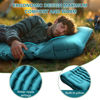 Picture of Camping Sleeping Pad, Ultralight Camping Mat with Pillow Built-in Foot Pump Inflatable Sleeping Pads Compact for Camping Backpacking Hiking Traveling - Dark Green