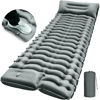 Picture of Camping Sleeping Pad, Ultralight Camping Mat with Pillow Built-in Foot Pump Inflatable Sleeping Pads Compact for Camping Backpacking Hiking Traveling - Gray