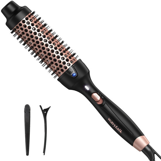 Picture of Wavytalk Pro Thermal Brush for Blowout Look, 1 1/2 Inch Ionic Heated Round Brush Makes Hair Smoother, Dual Voltage Thermal Round Brush Get Natural Curls, Easy to Use, 30S Fast Heating