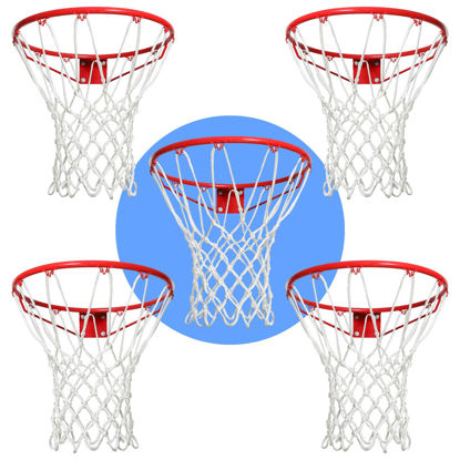 Picture of LAO XUE Basketball Net Outdoor,(7.16 oz) 12 Loops Professional Heavy Duty Basketball Net Replacement,All Weather Anti Whip, Suitable for Outdoor Standard 12 Loops Basketball Hoop