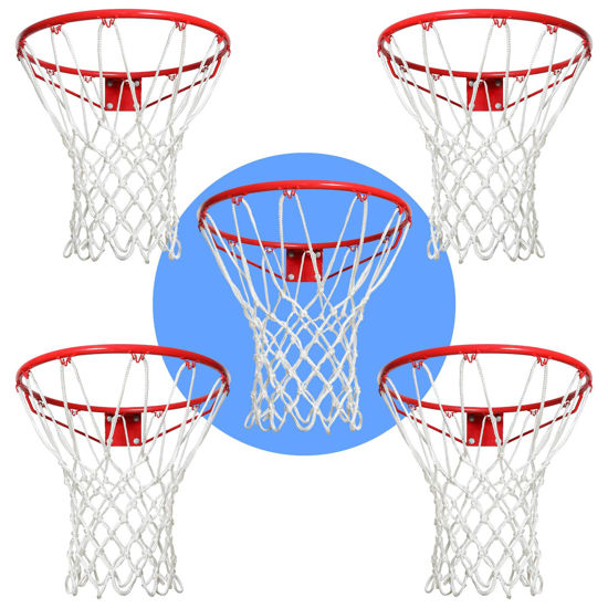 Picture of LAO XUE Basketball Net Outdoor,(7.16 oz) 12 Loops Professional Heavy Duty Basketball Net Replacement,All Weather Anti Whip, Suitable for Outdoor Standard 12 Loops Basketball Hoop