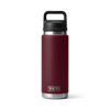 Picture of YETI Rambler 26 oz Bottle, Vacuum Insulated, Stainless Steel with Chug Cap, Wild Vine Red