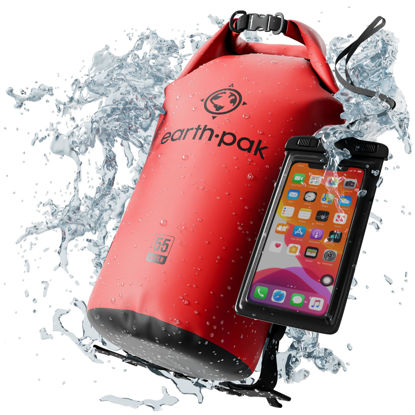 Picture of Earth Pak Waterproof Dry Bag - Roll Top Waterproof Backpack Sack Keeps Gear Dry for Kayak with Waterproof Phone Case