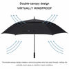 Picture of G4Free 72 Inch Automatic Open Golf Umbrella Extra Large Oversize Double Canopy Vented Windproof Waterproof Stick Umbrellas (Carbon black)