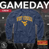 Picture of Campus Colors Adult Arch & Logo Soft Style Gameday Crewneck Sweatshirt (West Virginia Mountaineers - Blue, X-Large)