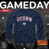 Picture of Campus Colors Adult Arch & Logo Soft Style Gameday Crewneck Sweatshirt (UCONN Huskies - Blue, Large)