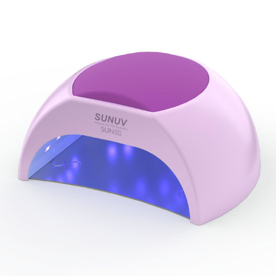 Picture of SUNUV SUN2C 48W UV Light for Nails,UV LED Nail Lamp with 4 Timer Settings,LED Nail Light Compatible with All Gel Types, Quick Drying Nail Dryer Purple