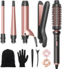 Picture of Wavytalk 5 in 1 Curling Iron, Curling Iron Set with Thermal Brush and 4 Interchangeable Ceramic Curling Wand(0.5”-1.25”),Instant Heat Up Hair Curling Iron