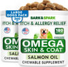 Picture of BARK&SPARK Omega 3 for Dogs - 360 Fish Oil Treats for Dog Shedding, Skin Allergy, Itch Relief, Hot Spots Treatment - Joint Health - Skin and Coat Supplement - EPA & DHA Fatty Acids - Alaskan Salmon