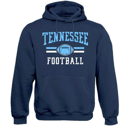 Picture of Xtreme Apparrel Tennessee Football Men's Vintage Fan Hoodie Sweatshirt (Navy Hoodie, L)