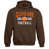 Picture of Xtreme Apparrel Cleveland Football Men's Vintage Fan Hoodie Sweatshirt (Chocolate Hoodie, M)