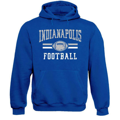 Picture of Xtreme Apparrel Indianapolis Football Men's Vintage Fan Hoodie Sweatshirt (Royal Hoodie, S)