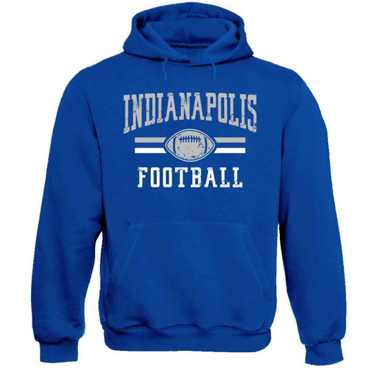 Picture of Xtreme Apparrel Indianapolis Football Men's Vintage Fan Hoodie Sweatshirt (Royal Hoodie, S)