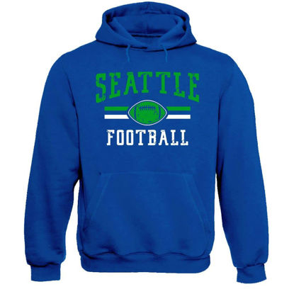 Picture of Xtreme Apparrel Seattle Football Men's Vintage Fan Hoodie Sweatshirt (Royal Hoodie, L)