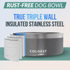 Picture of Coldest Dog Bowl - Anti Rust Metal & Non Slip Dog Bowls Large, Spill Proof Heavy Duty 3 Layers Insulated Dog Bowl - Food and Water Bowl for Dogs, Cats & Pets, Dishwasher Safe (100 oz,Stardust Glitter)