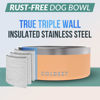 Picture of Coldest Dog Bowl - Anti Rust Metal & Non Slip Dog Bowls Large, Spill Proof Heavy Duty 3 Layers Insulated Dog Bowl - Food and Water Bowl for Dogs, Cats & Pets, Dishwasher Safe (100 oz, Sahara Peach)