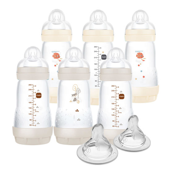 Picture of 9 oz. Easy Start Matte Deco, 2+ Months, Unisex, 6 Pack (with 2X Bonus Fast and Extra Fast Nipples)