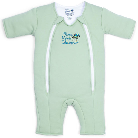 Picture of Magic Sleepsuit Baby Merlin's 100% Cotton Baby Transition Swaddle - Baby Sleep Suit - Sage Green - 6-9 Months