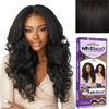 Picture of Sensationnel What lace 13x6 wigs - latisha synthetic wig cloud 9 with preplucked hairline hd lace - Whatlace Latisha (1B OFFBLACK)