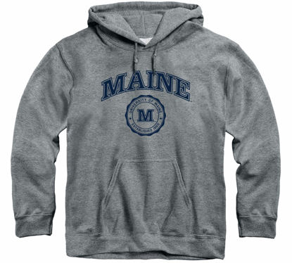 Picture of Barnesmith University of Maine Black Bears Hooded Sweatshirt, Heritage, Charcoal Grey, Small