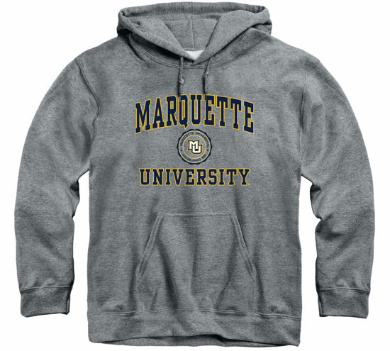 Picture of Barnesmith Marquette University Golden Eagles Hooded Sweatshirt, Heritage, Charcoal Grey, Small