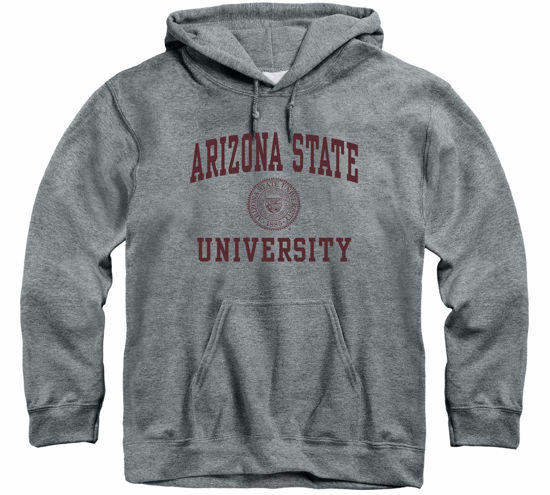 Picture of Barnesmith Arizona State University Sun Devils Hooded Sweatshirt, Heritage, Charcoal Grey, Medium