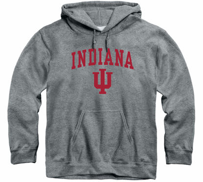 Picture of Barnesmith IU Indiana University Hoosiers Hooded Sweatshirt, Heritage, Charcoal Grey, Large