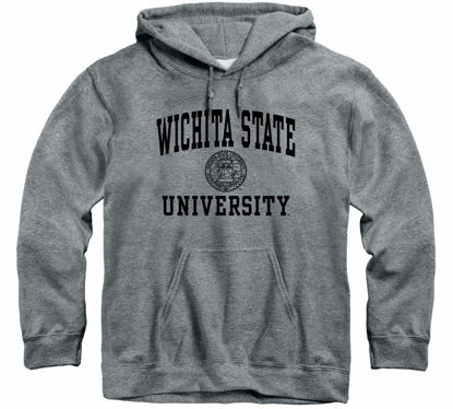 Picture of Barnesmith Wichita State University Shockers Hooded Sweatshirt, Heritage, Charcoal Grey, Medium