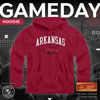 Picture of Campus Colors Adult Arch & Logo Soft Style Gameday Hooded Sweatshirt (Arkansas Razorbacks - Red, Small)