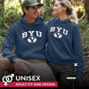 Picture of Campus Colors Adult Arch & Logo Soft Style Gameday Hooded Sweatshirt (BYU Cougars - Blue, Medium)