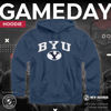 Picture of Campus Colors Adult Arch & Logo Soft Style Gameday Hooded Sweatshirt (BYU Cougars - Blue, Medium)