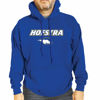 Picture of Campus Colors Adult Arch & Logo Soft Style Gameday Hooded Sweatshirt (Hofstra Pride - Blue, Small)