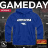 Picture of Campus Colors Adult Arch & Logo Soft Style Gameday Hooded Sweatshirt (Hofstra Pride - Blue, Small)