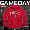 Picture of Campus Colors Adult Arch & Logo Soft Style Gameday Hooded Sweatshirt (Ohio State Buckeyes - Red, X-Large)