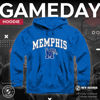 Picture of Campus Colors Adult Arch & Logo Soft Style Gameday Hooded Sweatshirt (Memphis Tigers - Blue, XX-Large)