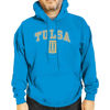 Picture of Campus Colors Adult Arch & Logo Soft Style Gameday Hooded Sweatshirt (Tulsa Golden Hurricane - Blue, Small)