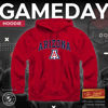 Picture of Campus Colors Adult Arch & Logo Soft Style Gameday Hooded Sweatshirt (Arizona Wildcats - Red, Small)