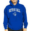 Picture of Campus Colors Adult Arch & Logo Soft Style Gameday Hooded Sweatshirt (Seton Hall Pirates - Blue, Small)